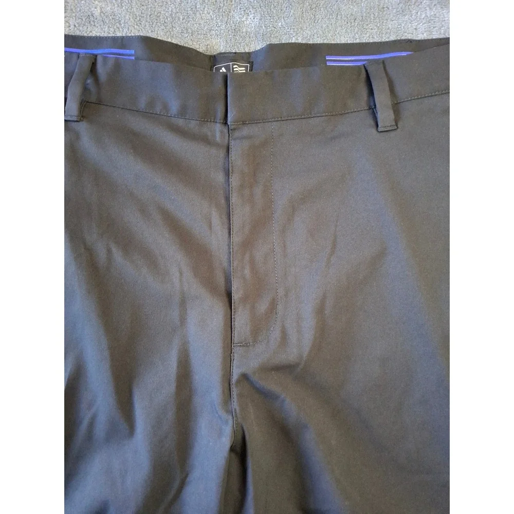 Adidas Golf Shorts Mens 40 Black Flat Front Performance Athletic‎ Casual Summer